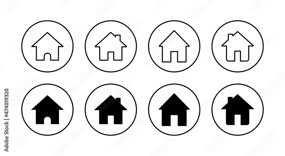 House icons set. Home sign and symbol House icons set. Home sign and symbol