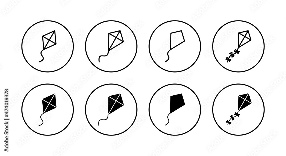 Kite icons set. kite sign and symbol Kite icons set. kite sign and symbol