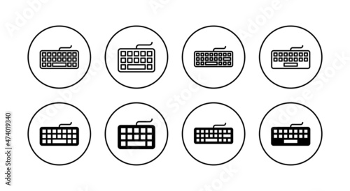 Keyboard icons set. keyboard sign and symbol