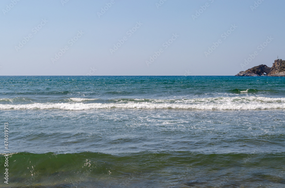 Blue sea waves. Blue Water Element of the Sea