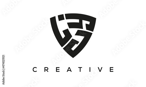 Shield letters LJY creative logo