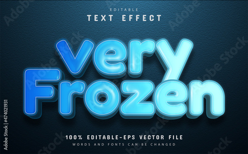 Frozen text effect