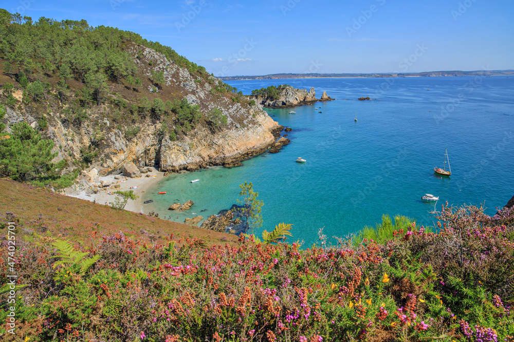 Presqu'île de Crozon, sur le GR 34, entre et le Cap de la Chèvre, Finistère, Bretagne