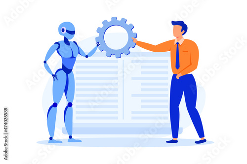 Collaborative Robotics illustration exclusive design inspiratio