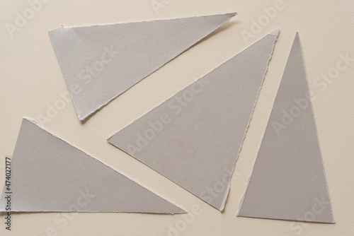 torn paper triangles 