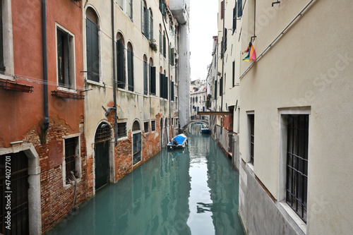 Old Town architecture and small canal in Venice
