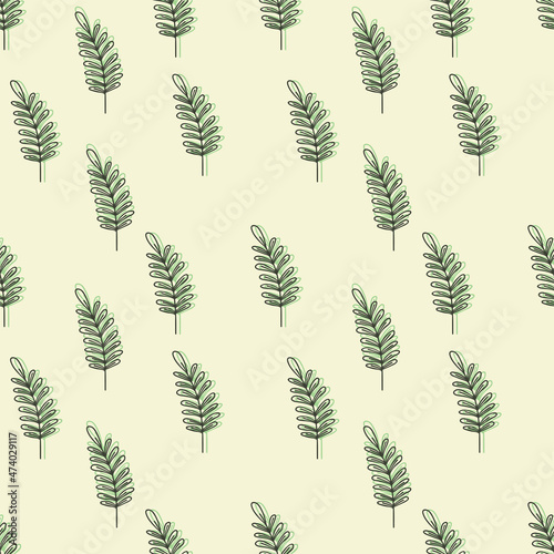 Seamless floral pattern in vintage style. Herbal botany pattern. Nature leaf. Flora wallpaper. Ditsy fashion print.