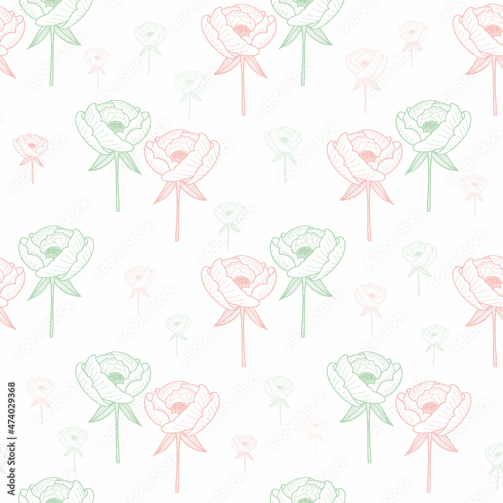 Obraz premium seamless background with flowers