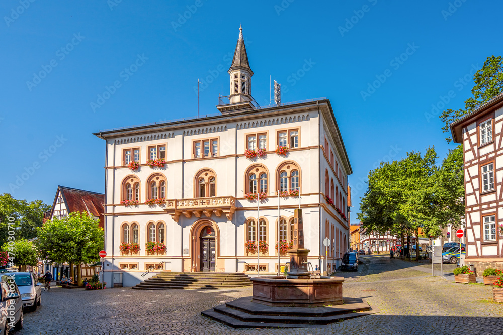 Rathaus und Marktplatz, Lich, Hessen, Deutschland 