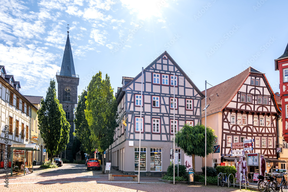 Obraz premium Marktplatz, Grünberg, Hessen, Deutschland 