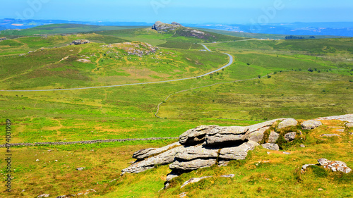 Obraz na plátně Dartmoor National Park Devon England UK English countryside view