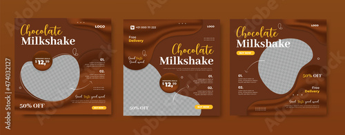Drink menu promotion social media instagram post banner template