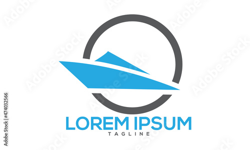 Unique boat logo Modern and minimalist vector and abstract logo