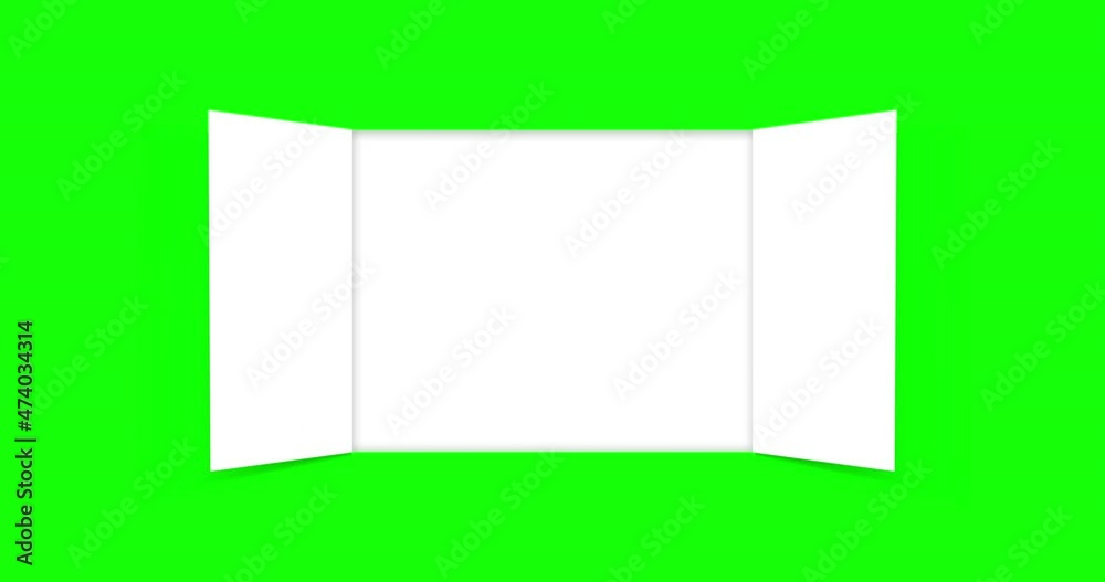 Christmas advent calendar door opening mockup on green screen. On Christmas day an open wide doors to reveal white screen for message. 4K video graphic animation