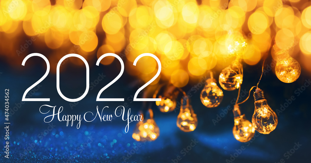 szczęśliwego nowego roku, 2022 - obrazy, fototapety, plakaty 