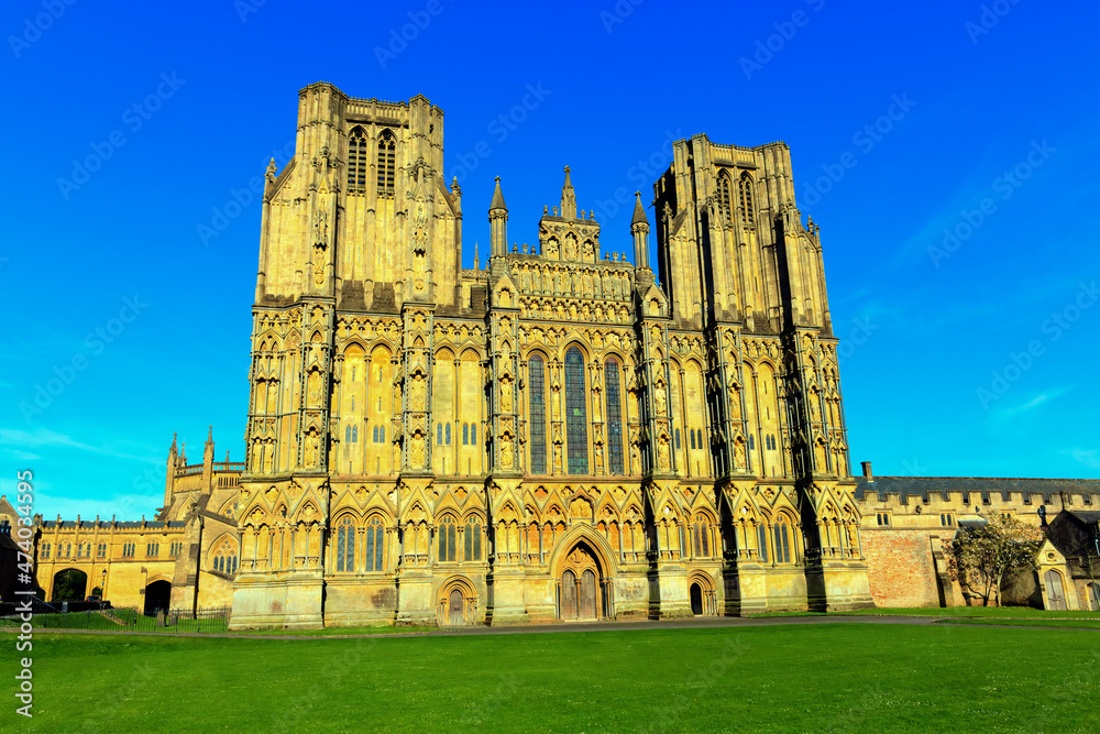 Wells Cathedral Somerset uk historic English building in Gothic style