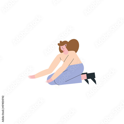 woman kneeling position