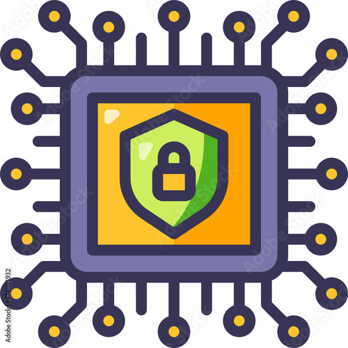 microprocessor line icon