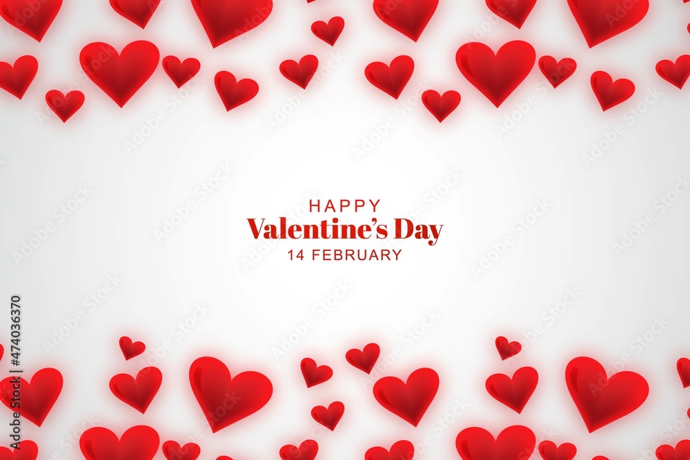 Lovely red hearts beautiful card background