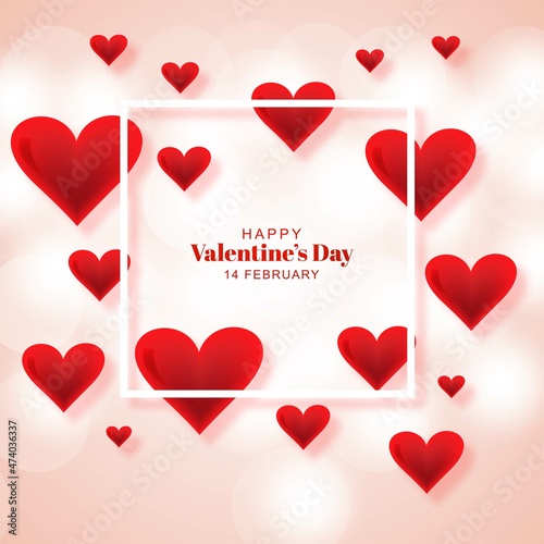 Lovely red hearts beautiful card background photo