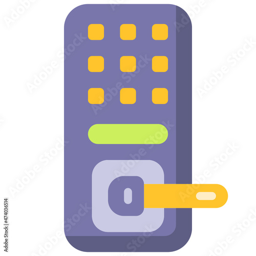 smart lock flat icon
