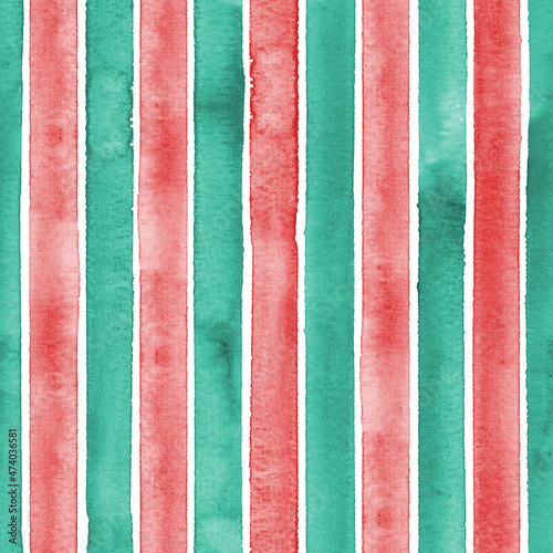 Watercolor red and green st...