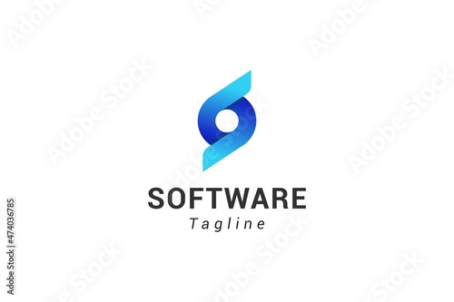 Letter S creative simple circular logo