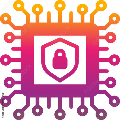 microprocessor gradient icon