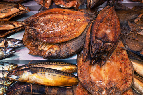 Various smoked fish product...