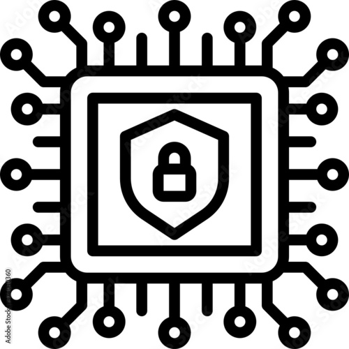 microprocessor line icon