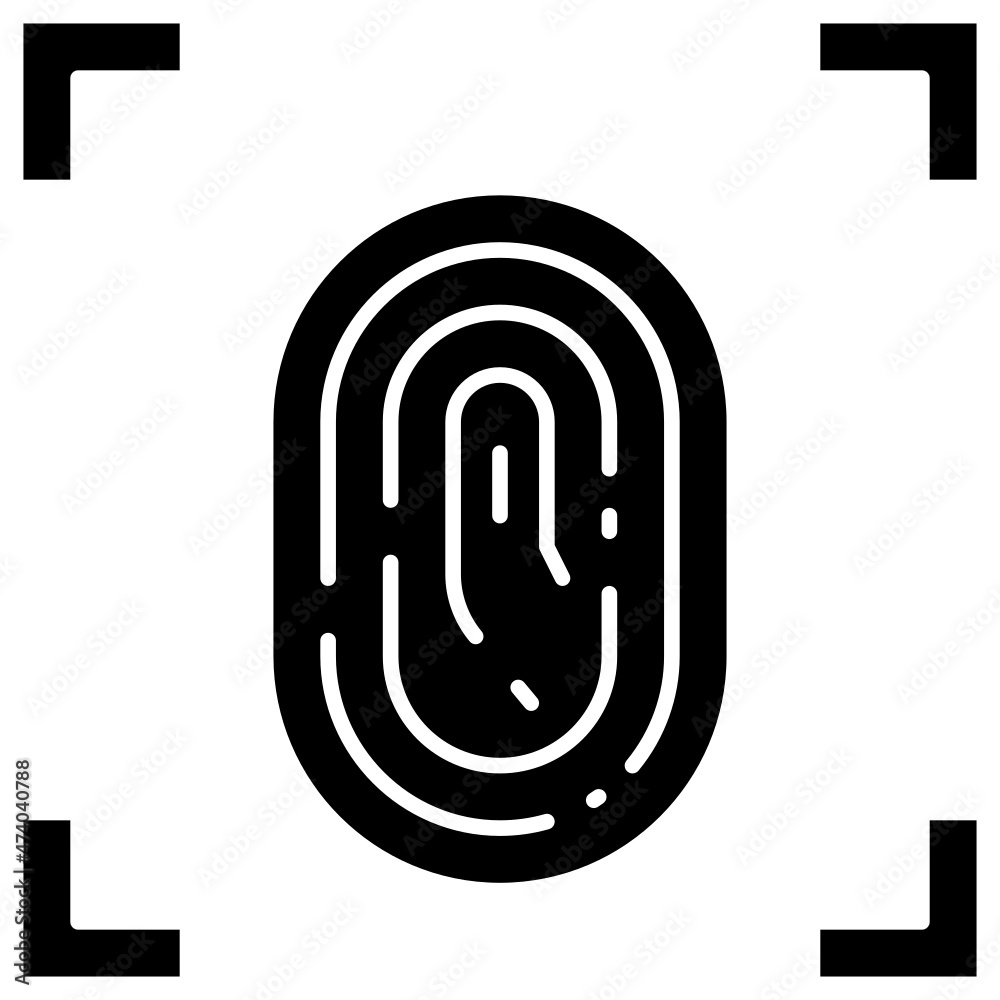 fingerprint scan solid icon fingerprint scan solid icon