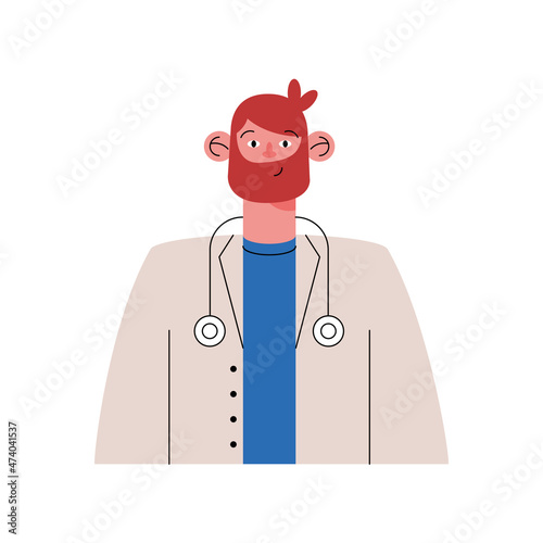male doctor with stethoscope