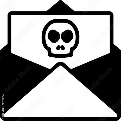 blackmail solid line icon