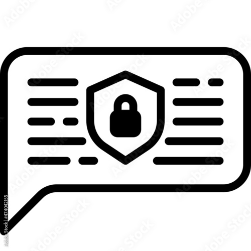 private chat solid line icon