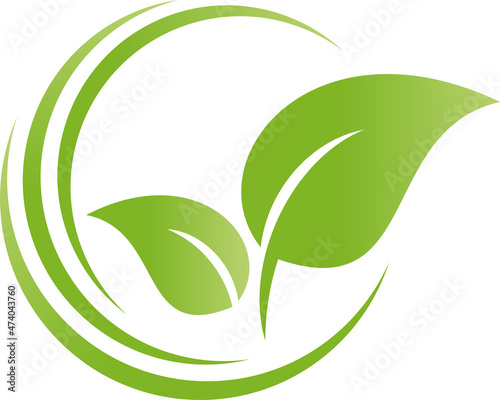 Zwei Blätter, Pflanze, Gärtner, Heilpraktiker, Logo