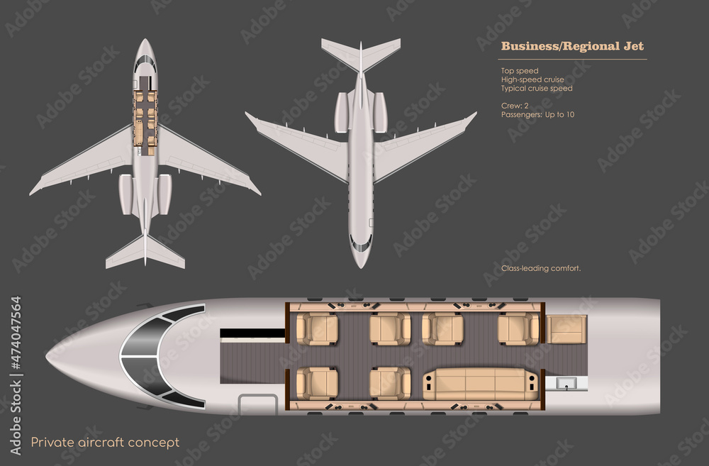Foto Business jet interior
