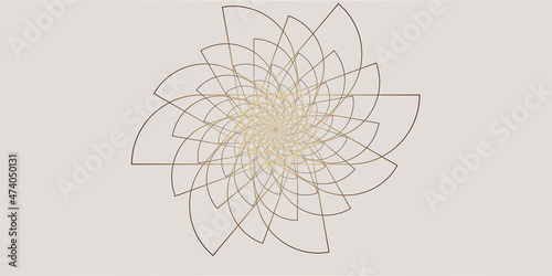  Vector flower mandala icon isolated on round pattern. Round vector ornament Mandala. Vector optical illusion and vibration graphic. Made of thin lines detailed. Floral symmetrical geometrical symbol.