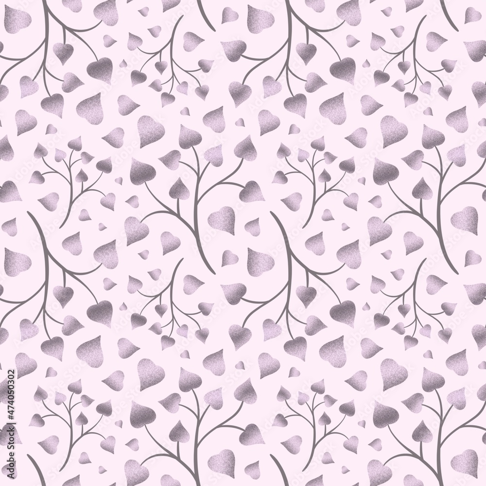 Heart Tree Seamless Repeat Pattern Heart Tree Seamless Repeat Pattern