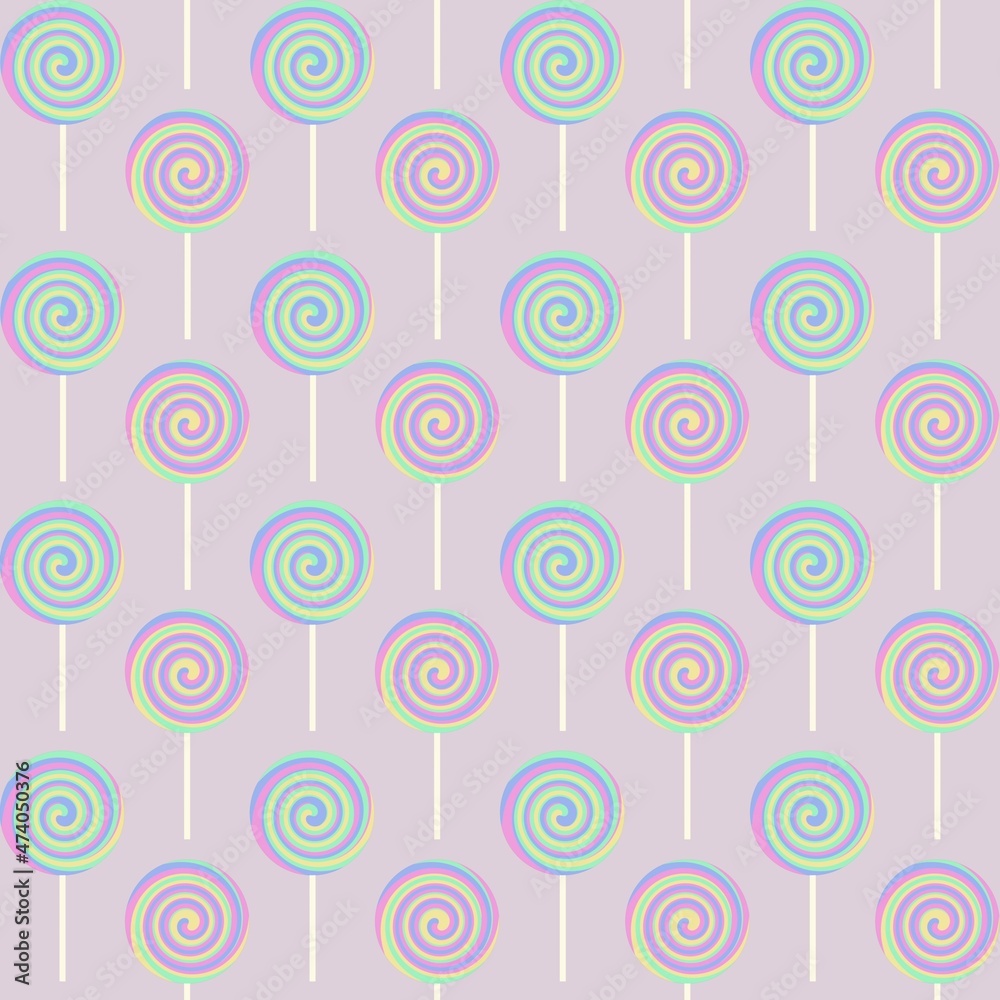 Lollipop Seamless Repeat Pattern