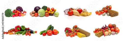 fresh food on a white background