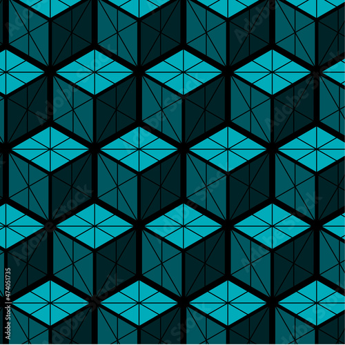 3D pattern. Geometrical and modern 3D texture. Simple coube, shape and lines. Tile design. Grid design. Cover decoration. Abstract pattern.