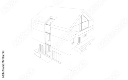 sketch of house