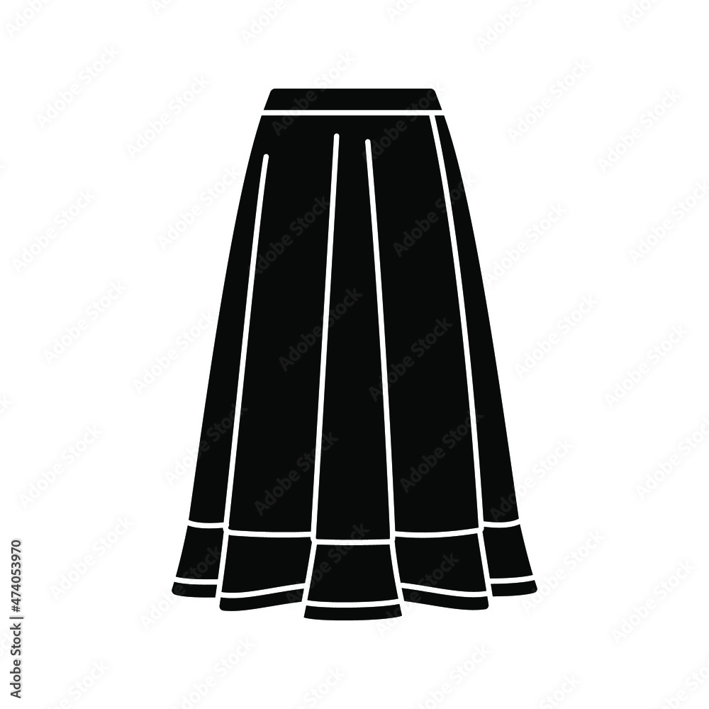 skirt icon. Fashion sign. Vector illustration skirt icon. Fashion sign. Vector illustration