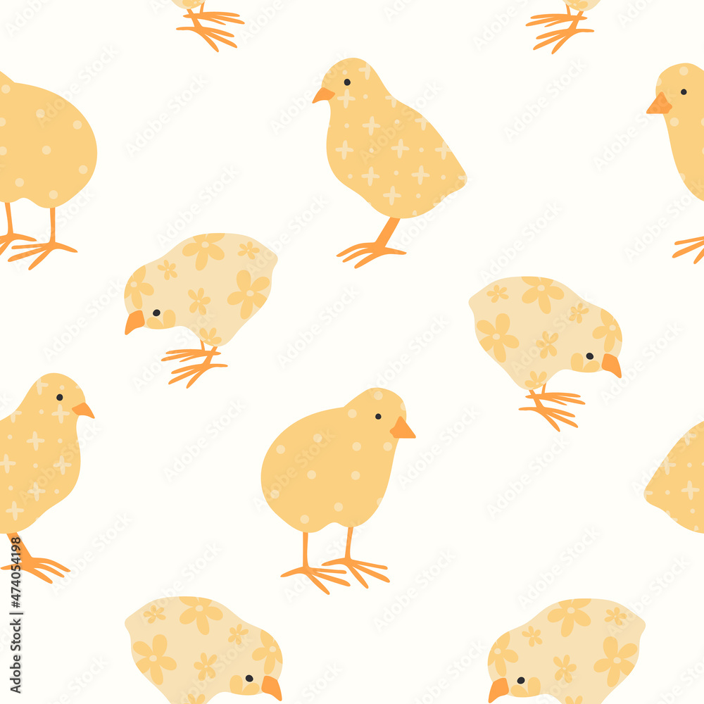 Colorful seamless pattern with hen, chicken, cock, rooster, and chick. Cute poultry with abstract trendy patterns. Vector illustration with funny domestic birds. Trendy isolated print for kids. Colorful seamless pattern with hen, chicken, cock, rooster, and chick. Cute poultry with abstract trendy patterns. Vector illustration with funny domestic birds. Trendy isolated print for kids.
