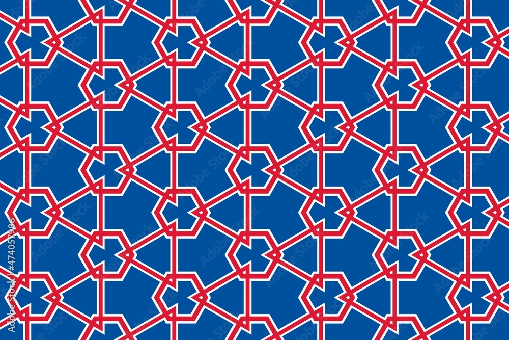 Geometric pattern in the colors of the national flag of Iceland. The colors of Iceland. Geometric pattern in the colors of the national flag of Iceland. The colors of Iceland.