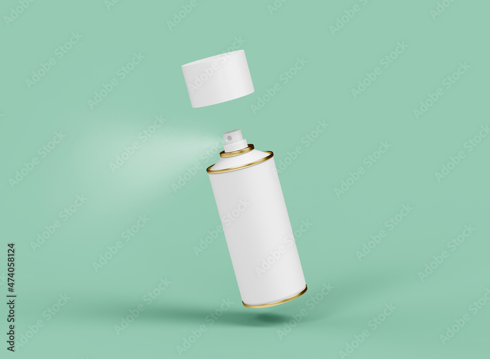 Floating Spray Can Mockup Floating Spray Can Mockup