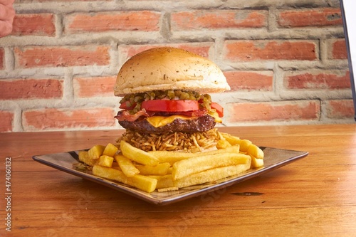 burger meat tasty fast food