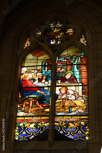 Vitrail Eglise Ste Eugénie Biarritz France 