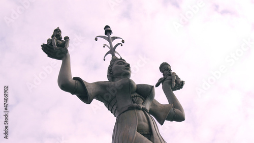 KONSTANZ, GERMANY - OCT 14, 2015: Imperia is a statue in the harbour of Konstanz on Lake Constance. The figure, which was erected in 1993, is cast in concrete, nine metres high, weighs 18 tonnes and