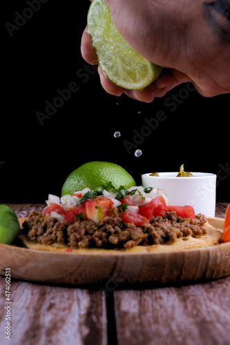 tasty mexican food burritos anda nachos